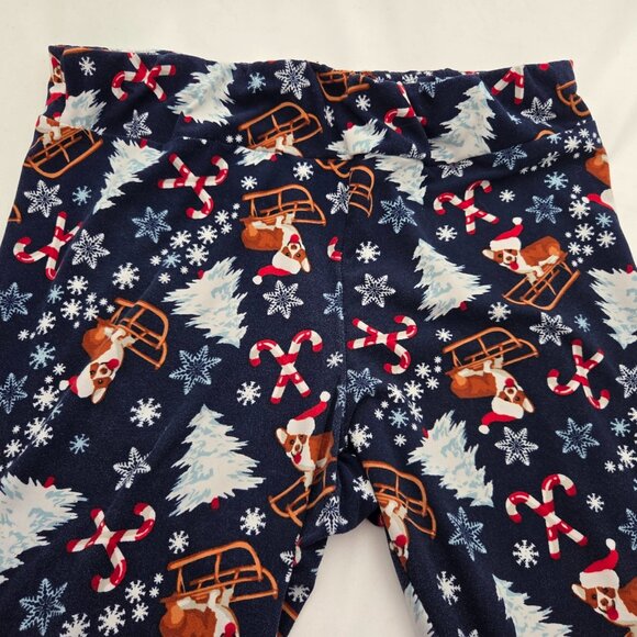Festive Corgi dogs & Sleigh Ride PJ Pants 🐾 XS/S or Youth 16 - Picture 2 of 5